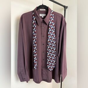 Balmain Paris Shirt&Vintage Pierre Balmain Silk Tie SET